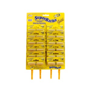 Aparelho superbarba amarelo 0052 c/2 lami. c/24pçs nvc