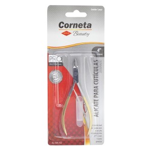 Alicate cuticula dourado corneta c/1pç 4210002