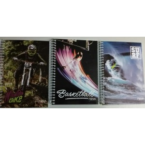 Caderno espiral c/d 1/4 c/1 pç 96fls nova 439163 439842