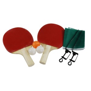 Kit ping pong kp-8 crs-3510 c/8pçs 2 raquetes 3 bolas 2 suporte 1rede