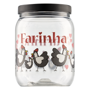 Pote pet farinha galinha 1.700ml c/1pç 6626 bandeirante