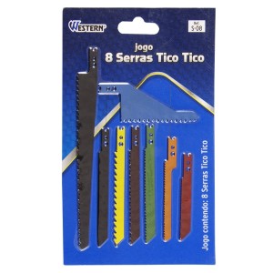 Jogo de serra tico tico cartela c/8pçs s-08 western