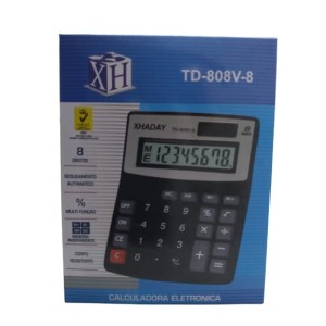 Calculadora c/1 peça td-808v-8 8 digitos 1 bateria