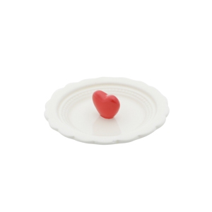 Porta aneis red heart branco e vermelho 43757