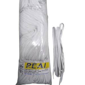 Cadarço chato 120cm branco preto 72 pares 8010 8011