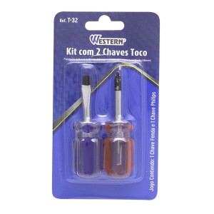 Kit chave fenda / philips toco c/2pçs t-32