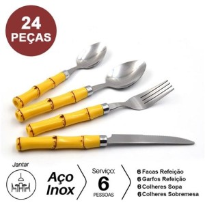 Faqueiro bambu 24 PCS D0784  c/1pc