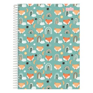 Caderno univ. 01x1 c/d espiral 1m c/1 peça 80 fls nova mix masc/fem 9-1110-8 /  9-1099-6