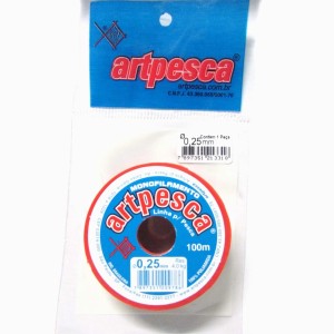 Linha artpesca 0,25 solapa c/1 pç c/100 mts