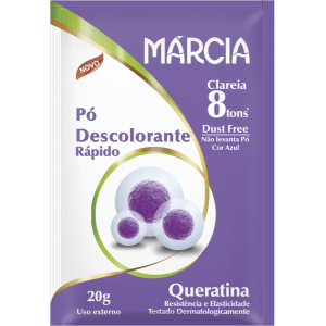 Po descolorante c/1pç queratina 20gr marcia