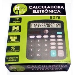 Calculadora c/1 peça hm-147 837b 12 digitos 1 pilha aa
