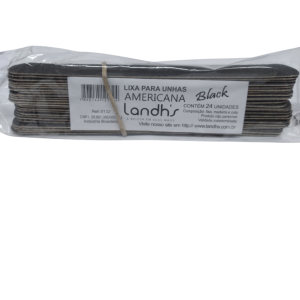 Lixa unha americana preta c/24 pçs 0132 landh`s