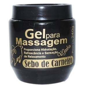 Gel massagem 240gr pote c/1pç sebo de carneiro garbim