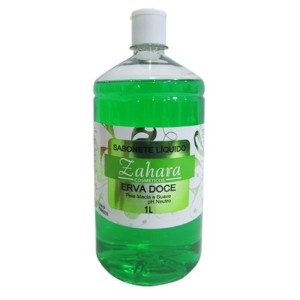 Sabonete liquido 1 litro erva doce c/1 pç zahara