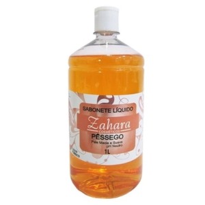 Sabonete liquido 1 litro pessego c/1 pç zahara