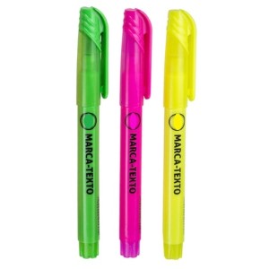 Marca texto 5888 g-583 c/3pçs amarelo/verde/rosa goller