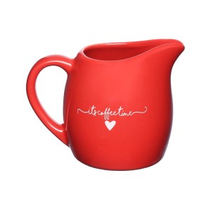 Leiteira porcelana lamour vermelha c/1pç 245ml