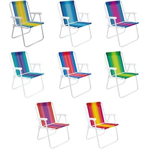 Cadeira de praia reclinável 4 posições alumínio mor