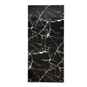 Placa adesiva de papel para parede mármore preto 60x30cm c/1 peça 0121 Top Mix