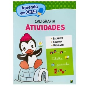 Livro aprenda em casa caligrafia atividades c/1 pç todolivro