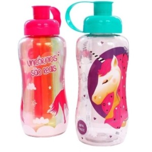 Garrafa sleeve unicornio c/1pc 550ml 470899 plasduran
