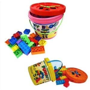 Brinquedo balde funny blocks c/36 pçs fb008 funny toys