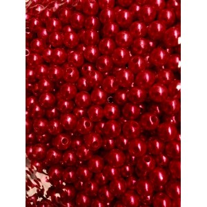 Perolas abs 8mm 500gr vermelha c/1pct