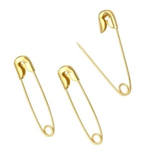 Alfinete segurança n.00 dourado c/100 pçs nvc