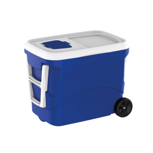 Caixa térmica tropical plus com rodas c/1 peça 50l azul soprano