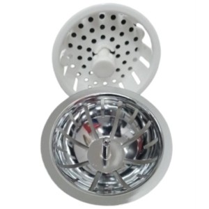 Kit ralo americano + cestinho cromado c/2pçs 0318 dpg