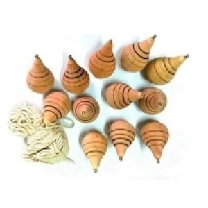 Pião madeira c/ fieira c/12pçs 0150 mex