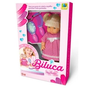 Brinquedo boneca biluca hair fashion 3044 c/1pç toyer