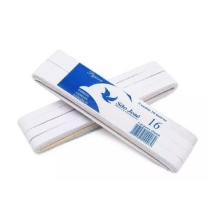 Elástico sao jose n°16 pct branco c/10pç  10mm algodao 16ppt10-001