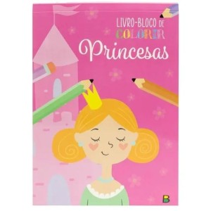 Livro bloco de colorir princesas 1176544 todolivro c/1pç