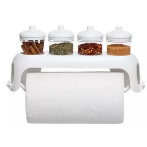 Porta condimento + porta papel toalha branco c/1pç 174br giotto