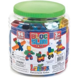 Brinquedo bloc slim pote c/ 96 pçs 004.504 luctoys