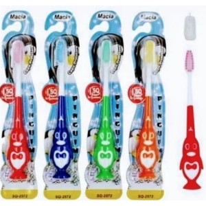 Escova dente cerda macia intantil decorada c/12 pçs c/ capa sq-2992 sq-2993 sq-4466