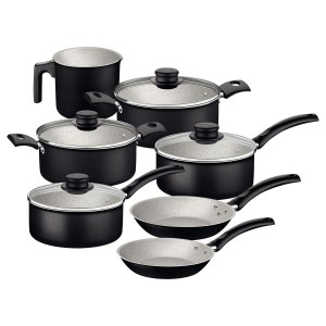 Jogo de panelas tramontina 7 peças preto turim 20297/061