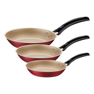 Jogo de frigideiras turim vermelho tramontina 3 peças 20198/761