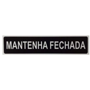 Placa sinalizacao pq. mantenha fechada 7x30 c/1 pç pacific