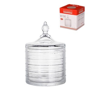 Potiche decorativo de vidro mittens 15,5cm ptch086