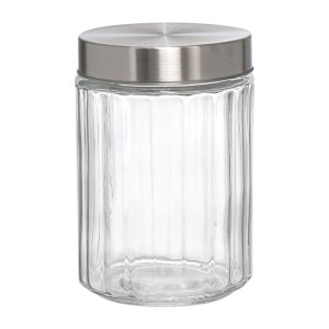 Pote de vidro redondo cabane 1,2 litros pote214 hauskraft