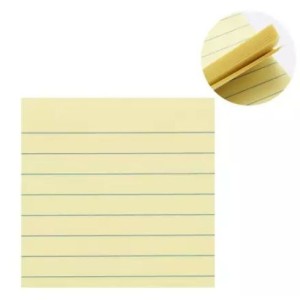 Bloco adesivo postit pautado 6457 g-1457 c/1pç 76x76mm goller