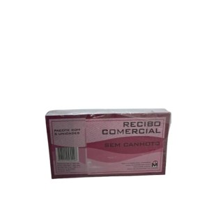 Talão recibo comercial sem canhoto  pcts c/5blocos c/50fls 92x160mm marse
