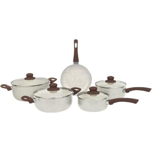 Conjunto de panelas com indução Florença vanilla 5 peças pan07vai