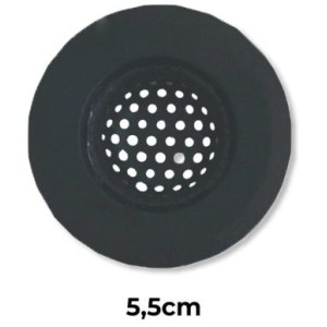 Ralo pia metal preto c/ 1pç 0082 0828 5,5 cm topmix